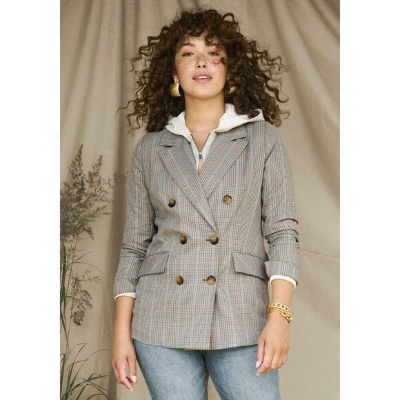 Womens Matilda Jane Good Hart GH Ruston Boyfriend Plaid Jacket sz M Medium NWT - Picture 1 of 3